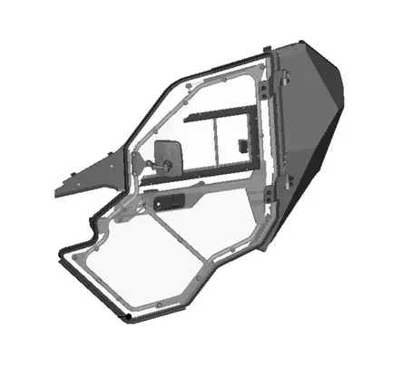 DFK Vasen Ovi kokoonpano CFMoto Zforce 1000 - DFK hyttien varaosat ja tarvikkeet - D523666 - 1