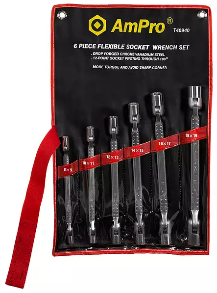 Piippuavainsarja 6-os. 8-19 mm - Kiintoavaimet - LX3746 - 2