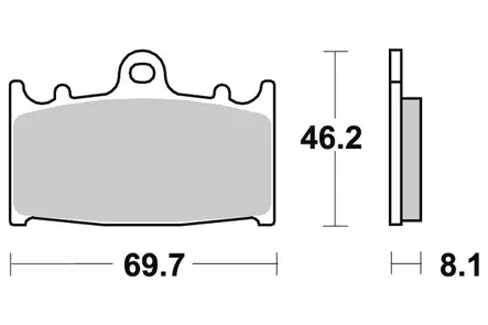 Sbs Jarrupalat Racing Sintered - Moottoripyörän jarrupalat - D220806 - 1