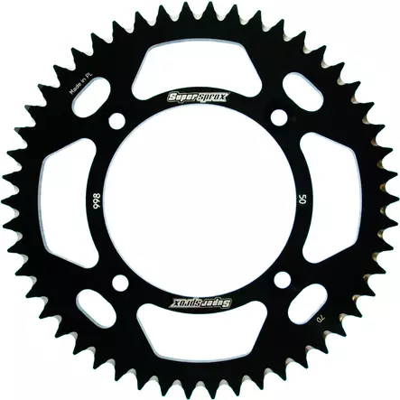 Supersprox Alumiini takaratas RAL-998:50 Musta - Moottoripyörän takarattaat - D307586 - 1