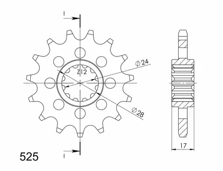 Supersprox Eturatas 1371.15 - Moottoripyörän eturattaat - D26576 - 2