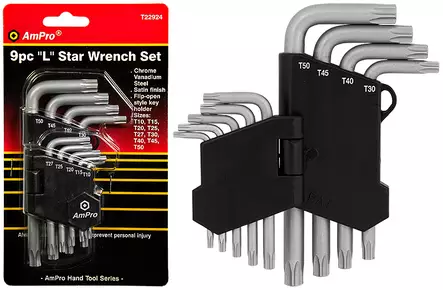 Torx-avainsarja 9-os. crv - Kuusiokoloavaimet - LX3006 - 1