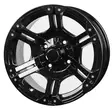 BSK Vanne 12x7 4/137 4+3 Musta - Mönkijän alumiini vanteet - D494416 - 1