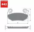 GOLDFREN Jarrupalat 442 Ceramic Carbon S33 - Moottoripyörän jarrupalat - D530336 - 1