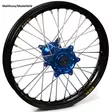 Haan wheel TC85 21-24 16-1,85 BLACK RIM/BLUE HUB - Moottoripyörän vanteet - D527446 - 1