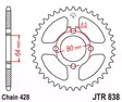 JT Takaratas JTR838.54 - Moottoripyörän takarattaat - D524006 - 2