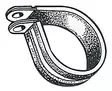 Letkunkiristin kumisuojattu 65 mm, 10 kpl/pakk - Letkunkiristimet - D123106 - 1