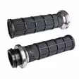 ODI Street V-TWIN Lock-On HART-LUCK Full-Waffle BLACK/Black/silver - Moottoripyörän kahvakumit - D510196 - 1