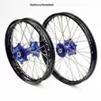 REX WHEELS 19-2,15 TC&FC 16-22 MUSTA VANNE/SININEN NAPA 25MM - Moottoripyörän vanteet - D221936 - 1