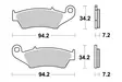Sbs Jarrupalat Ceramic - Moottoripyörän jarrupalat - D2726 - 2