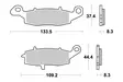 Sbs Jarrupalat Ceramic - Moottoripyörän jarrupalat - D2736 - 2