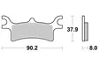 Sbs Jarrupalat Racing Sintered - Moottoripyörän jarrupalat - D220946 - 1