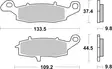 Sbs Jarrupalat Sintered Taakse - Moottoripyörän jarrupalat - D163386 - 1
