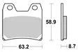 Sbs Jarrupalat Sintered Taakse - Moottoripyörän jarrupalat - D2776 - 2
