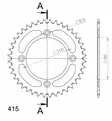 Supersprox Alumiini takaratas RAL-452:40 Musta - Moottoripyörän takarattaat - D306906 - 2
