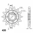 Supersprox Eturatas 560-14.2 - Moottoripyörän eturattaat - D304956 - 2