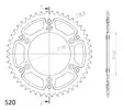 Supersprox Stealth Takaratas Musta - Moottoripyörän takarattaat - D295256 - 2