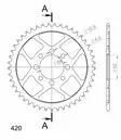 Supersprox Teräs takaratas 801.37 - Moottoripyörän takarattaat - D32356 - 2