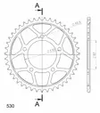 Supersprox Teräs takaratas 829.43 - Moottoripyörän takarattaat - D74116 - 2