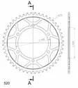Supersprox Teräs takaratas 855.45 - Moottoripyörän takarattaat - D65146 - 2