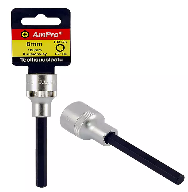 Pitkät kuusiokärkihylsyt 1/2" ampro - Hylsyt ja voimahylsyt - LX4536 - 1