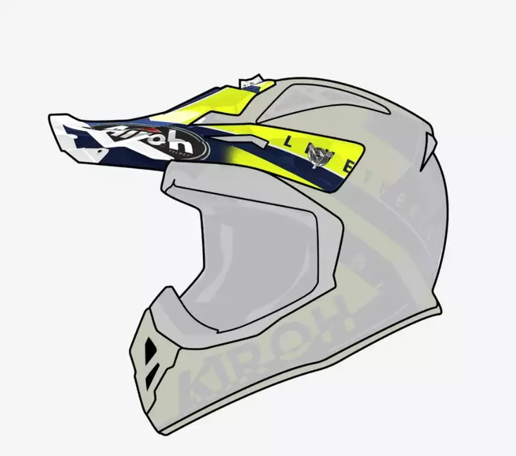 Airoh Aviator Ace Lippa Amaze Blue Gloss - Offtoad kypärien lipat - D494936 - 1