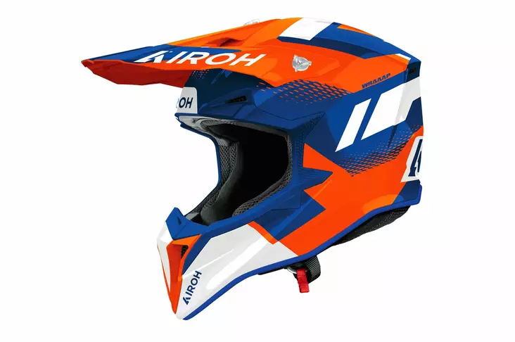 Airoh Kypärä Wraaap Vision Oranssi/Sininen kiiltävä - Crossikypärät - D522626 - 1