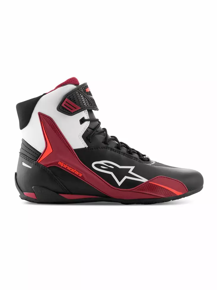 Alpinestars Ajokenkä Faster-4 Musta/Valkoinen/Tummanpunainen - Moottoripyörä ajokengät - D505486 - 1