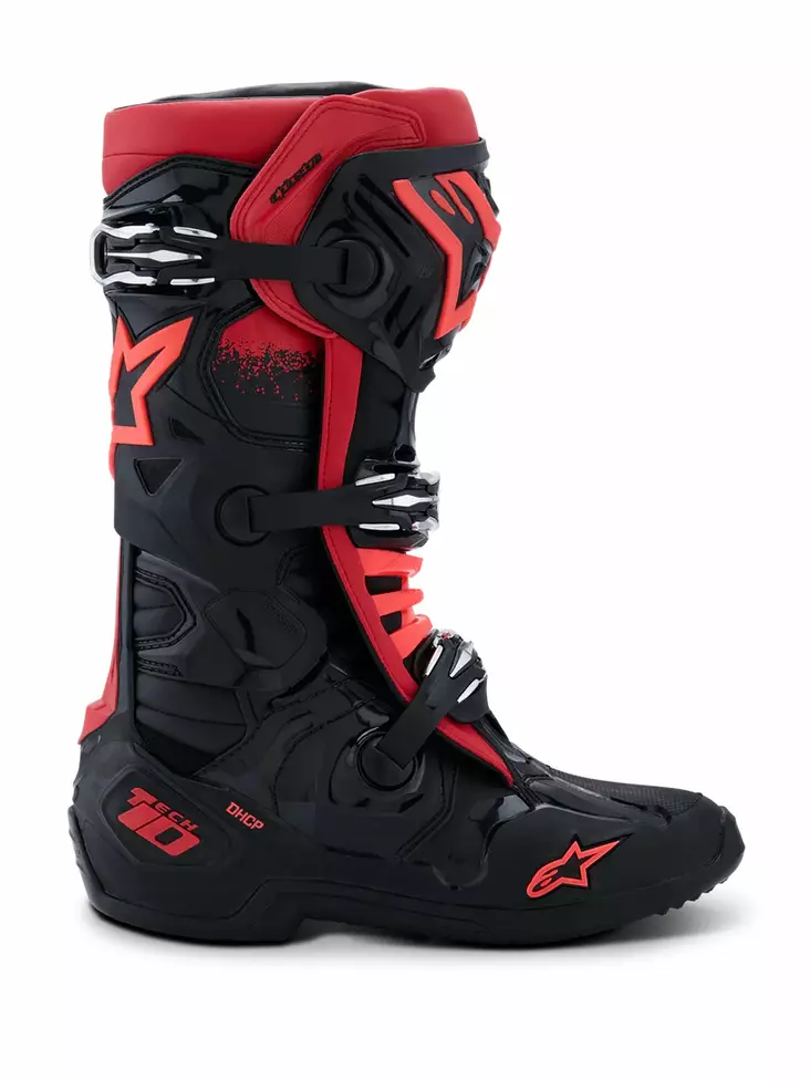 Alpinestars Ajosaapas Tech 10 Musta/Punainen - Crossi ajosaappaat - D513756 - 1