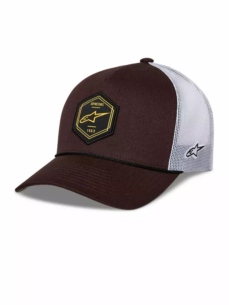 Alpinestars Lippis Hexeon Trucker Snapback Brown/Valkoinen One Size - Pipot - D538176 - 1