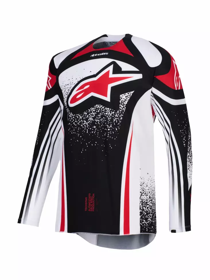 Alpinestars Paita Techstar Nomur Musta/Valkoinen/Punainen - Crossipaidat - D512776 - 1