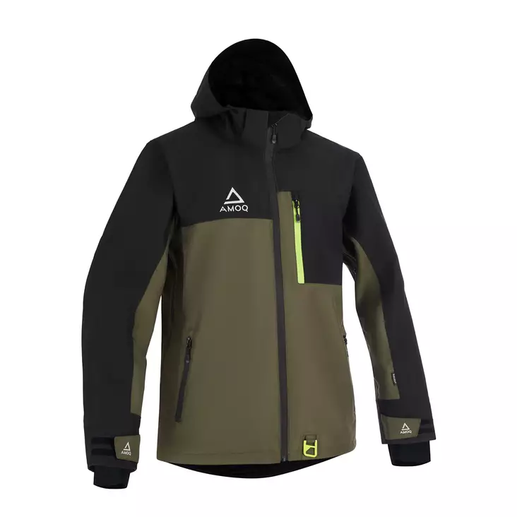 AMOQ Dynamic Takki Vuorellinen Musta/Vihreä/Hivis - Kelkkatakit - D521526 - 1