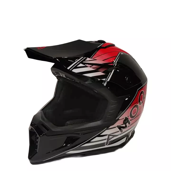 AMOQ Meteor V2 Helmet Axis Musta/Punainen kiiltävä - Crossikypärät - D517336 - 1