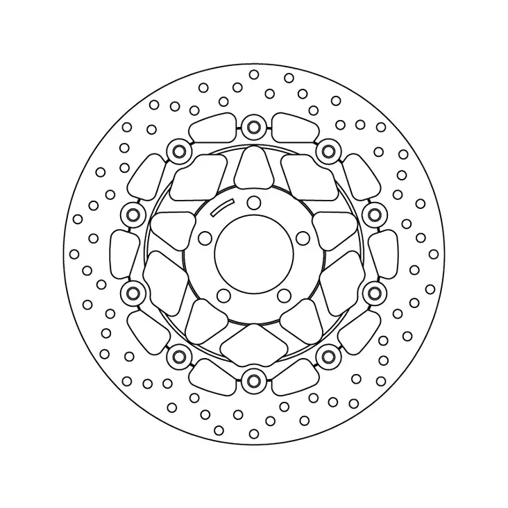 Brembo Serie Oro jarrulevy kelluva - Moottoripyörän jarrulevyt - D122916 - 1