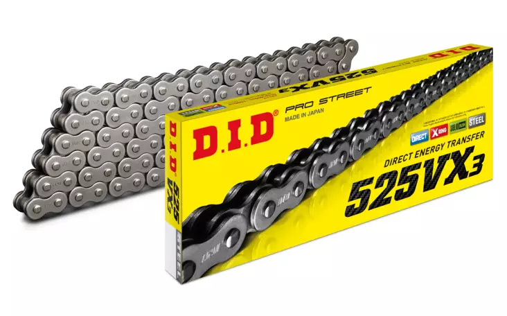 D.I.D 525VX3 Ketju+Niittil. (ZJ) - Moottoripyörän ketjut 525 - D326966 - 1
