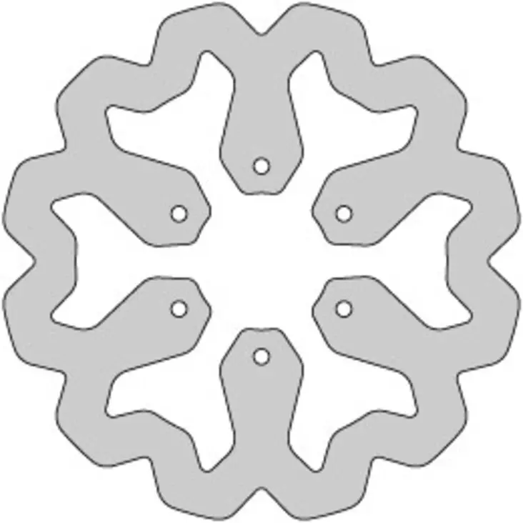 Delta-Braking Jarrulevy, Taka, Ulko Ø 220mm, Aprilia SX / Derbi Senda SM / Giler - Mopon ja skootterin jarrulevyt - D479856 - 1