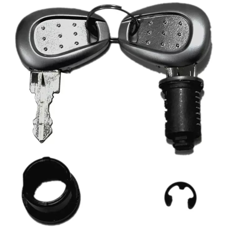 Givi lukkosarja sis. 2 lukkopesää + 4 avainta (väri hopea) - Moottoripyörän laukkujen lisävarusteet - D130336 - 1