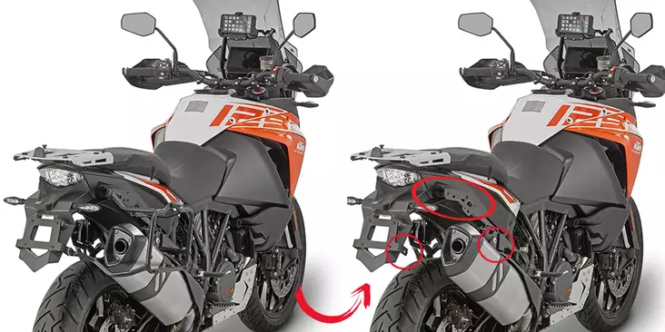 Givi putkisivutelineet Rapid release KTM Adventure - Kiinnityssarjat ja tavaratelineet - D258986 - 1