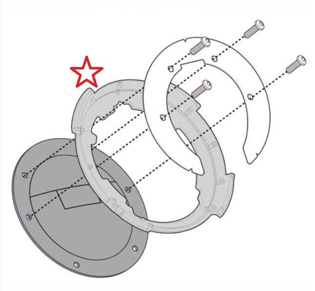 Givi Tanklock kiinnike, Tanklocklaukkujen kiinnittämiseen - Kiinnityssarjat ja tavaratelineet - D163376 - 1