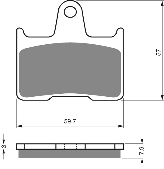 GOLDFREN Jarrupalat 148 Ceramic carbon AD - Moottoripyörän jarrupalat - D227966 - 1
