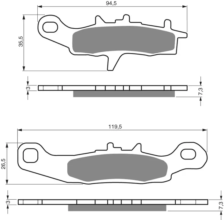 GOLDFREN Jarrupalat 346 Ceramic Carbon K1 - Moottoripyörän jarrupalat - D227846 - 1