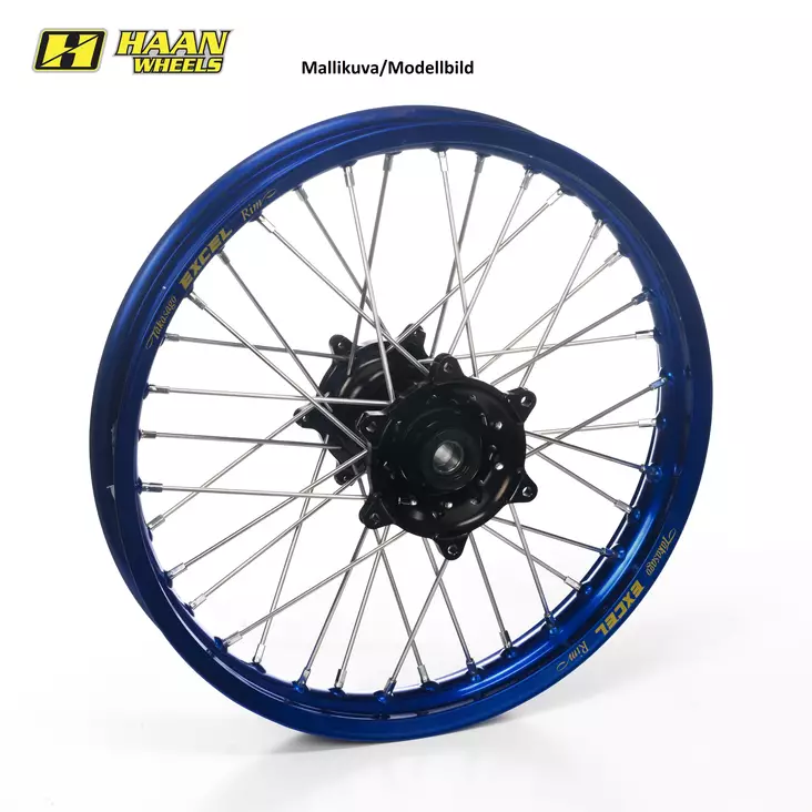 Haan wheel Tenere 700 21-1,85 BLACK HUB/BLUE RIM - Moottoripyörän vanteet - D453226 - 1