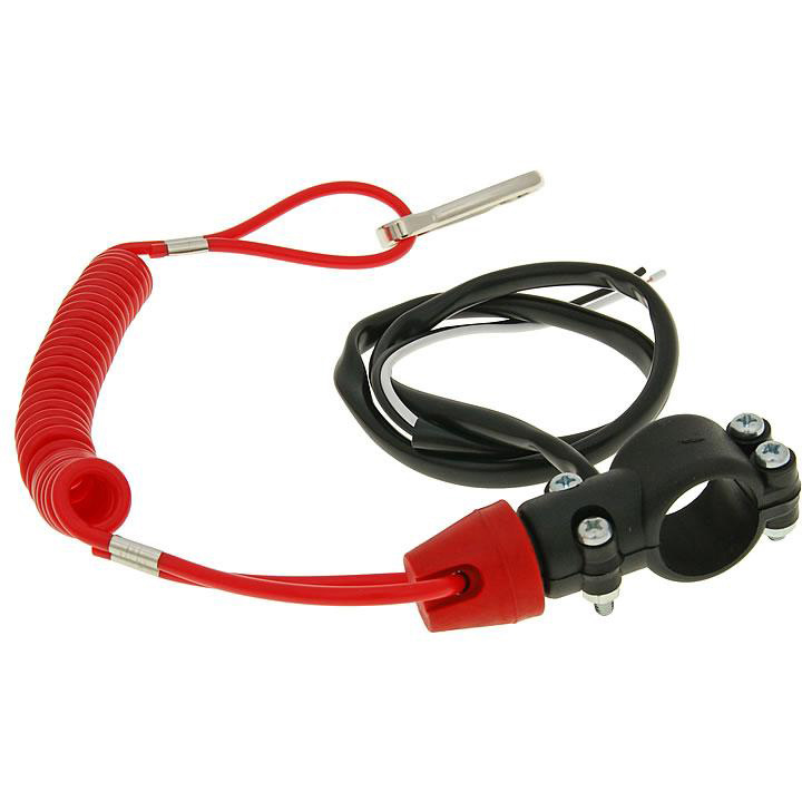 Hätäkatkaisija, Yleismalli, Avautuva & Sulkeutuva piiri, Tanko-mallli - Mopon ja skootterin virtalukot - D134346 - 1