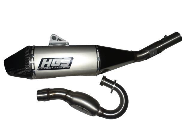HGS Täysputkisto 4T KX250F 17-24 New design Carbon end cap - Moottoripyörän pakoputkistot - D388266 - 1