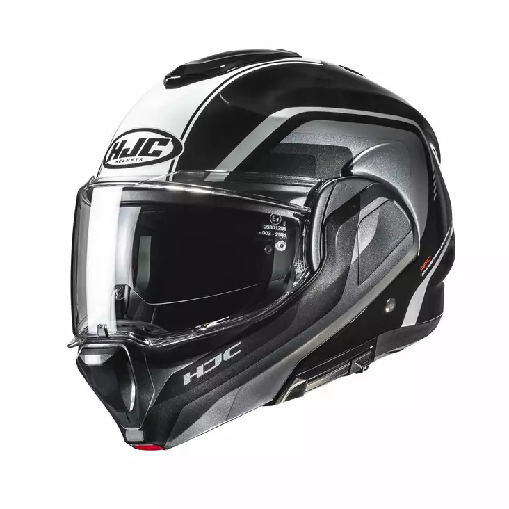 HJC Kypärä F100 Reef Musta/Harmaa MC21 - Avattavat kypärät - D524966 - 1