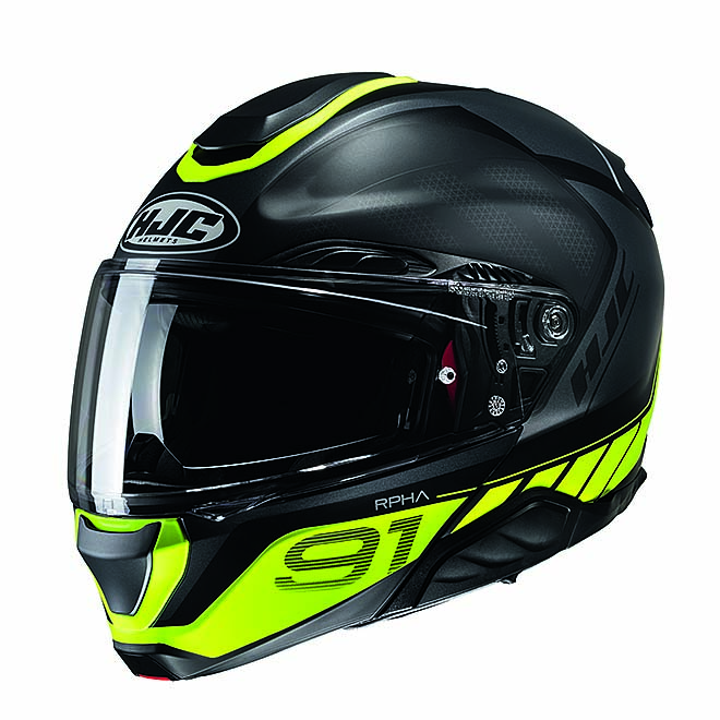 HJC RPHA 91 Rafino avattava kypärä musta/fluo - Avattavat kypärät - D454266 - 1