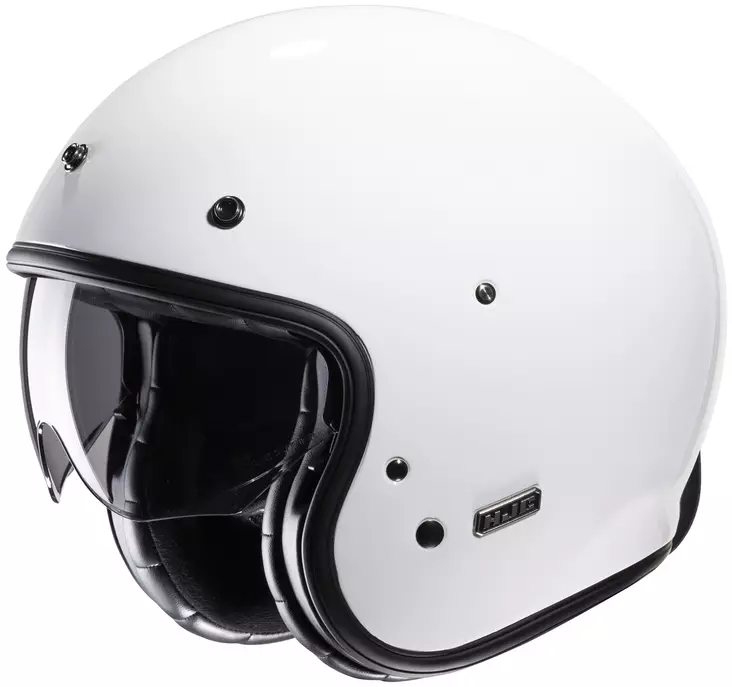 HJC V31 avokypärä valkoinen, UV-suojalla ja Bluetooth-taskuilla - Avokypärät - D454376 - 1