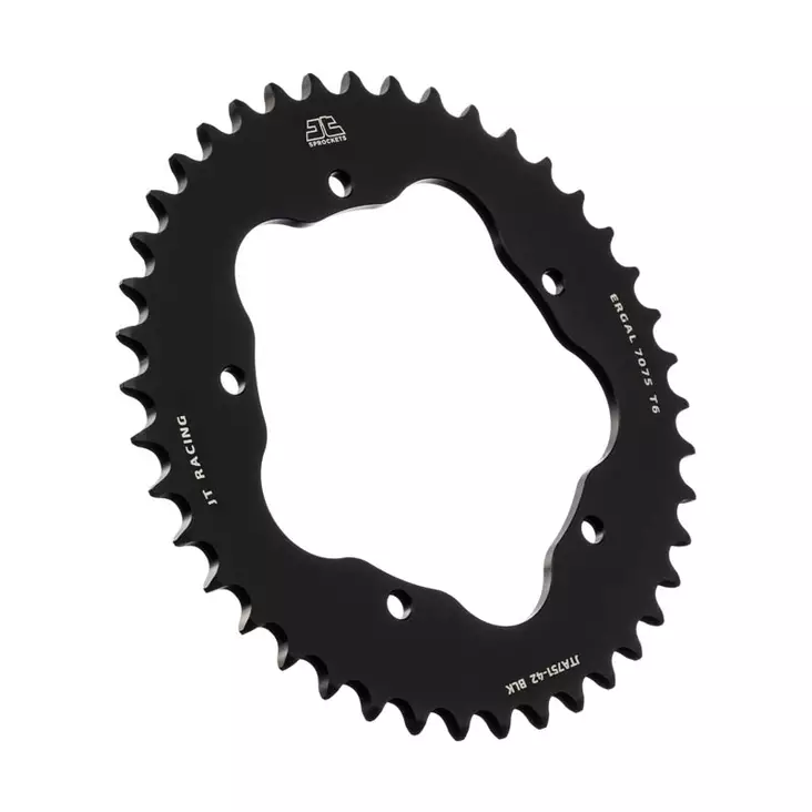 JT Takaratas Alumiini 7075 T6 JTA751.38BLK Musta - Moottoripyörän eturattaat - D499706 - 1