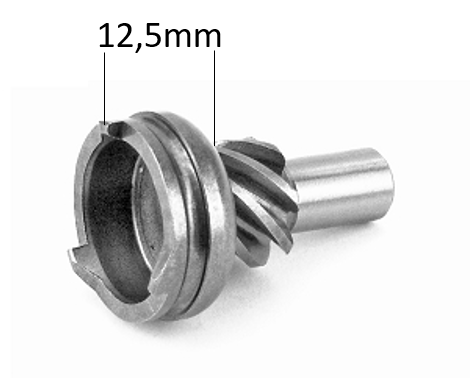 Käynnistimen ratas, Peugot-skootteri 2-T, Mikuni, 12,5mm - Mopon käynnistimen osat - D280616 - 1