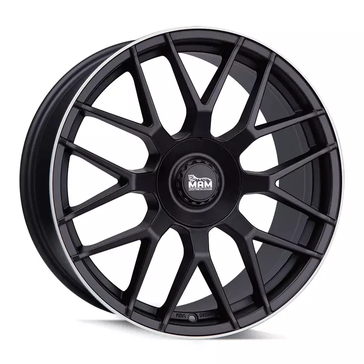 MAM GT1 Matt Black Lip Polish alumiinivanne 10.0x22 - 22-tuumaiset alumiinivanteet - 499-175466 - 1